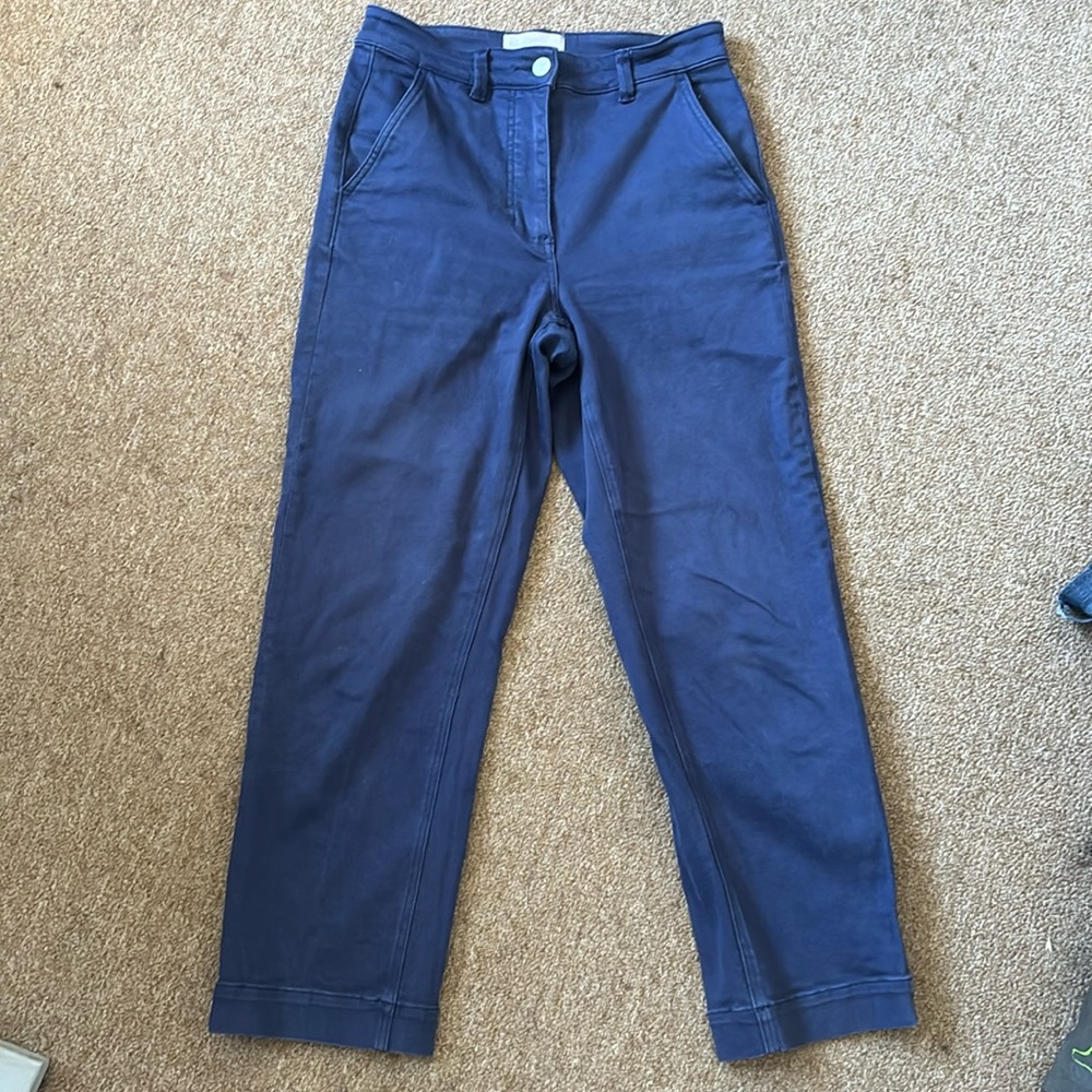 Everlane crop straight blue pants - 4